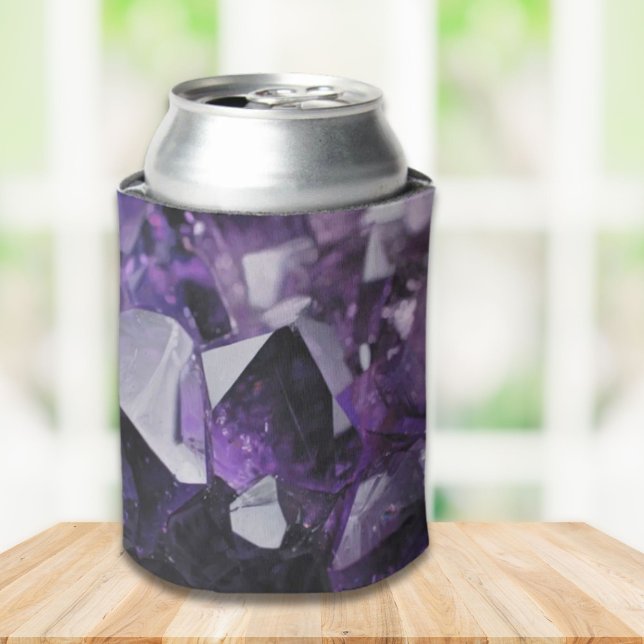 Porta-lata ametista roxo holístico de cicatrização de quartzo (spirit quartz healing holistic purple amethyst can cooler)