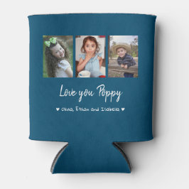 Porta-lata Amo-Te Papoila 3 Fotocolagem Oceano Azul