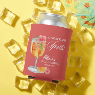 Porta-lata Amor à Primeira Taça de Spritz Chá de Noiva Vermel