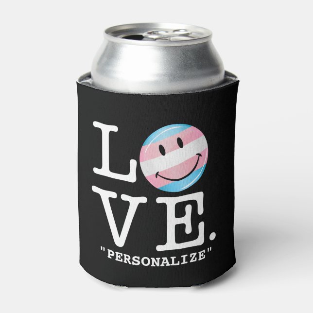 Porta-lata Amor com Sinalizador do Orgulho Transgênero (Can Front)