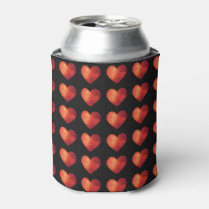 Porta-lata amor de coração vermelho cristal