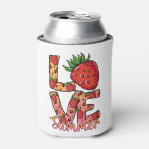 Porta-lata Amor de Morango Cujo Verão   Víblias de Verão