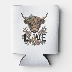 Porta-lata Amor de Vaca das Terras Altas Floral Vintage Ferra
