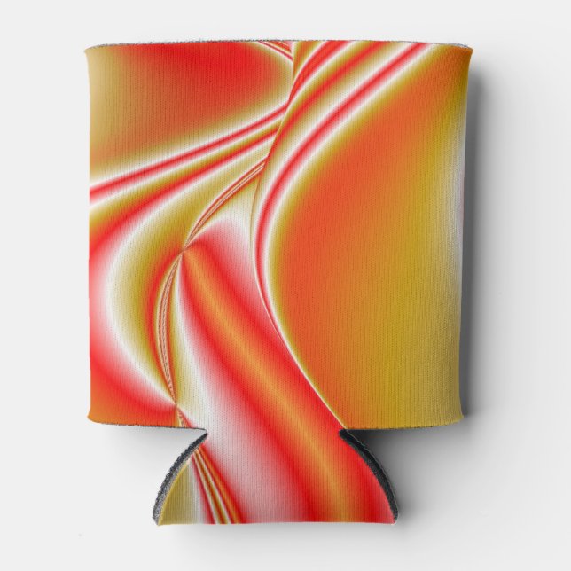 Porta-lata Amor e Abstrato 3D Rainbowart Dourado (Frente)