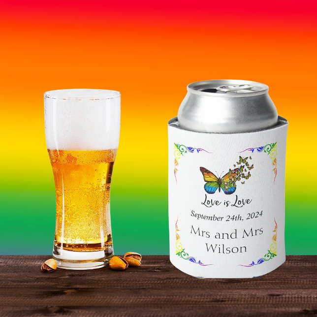 Porta-lata Amor é Amor Tema Arco-Íris Casamento (Criador carregado)