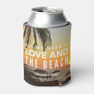 Porta-lata Amor e o Dia do Casamento na Praia Favorecem