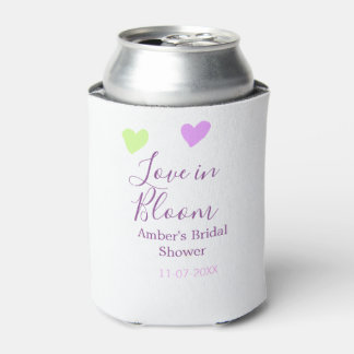 Porta-lata Amor em flor coração colorido chá de noiva nome da