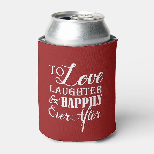 Porta-lata Amor Rir Feliz Após Casamento (Can Front)
