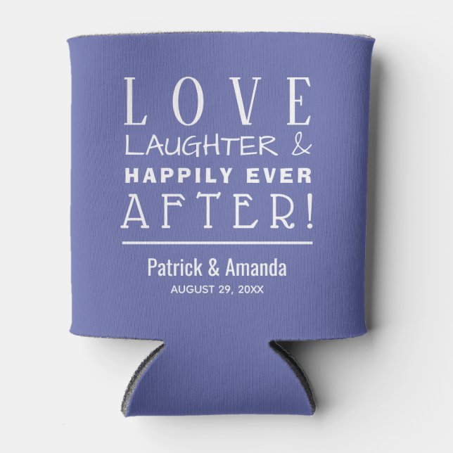Porta-lata Amor Risos Felizes para Sempre INDIGO (Frente)