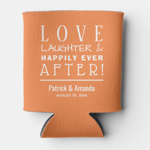 Porta-lata Amor Risos Felizes para Sempre LARANJA