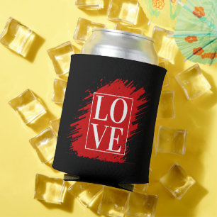 PORTA-LATA AMOR TIPOGRAFIA BRANCA ARTE VERMELHA