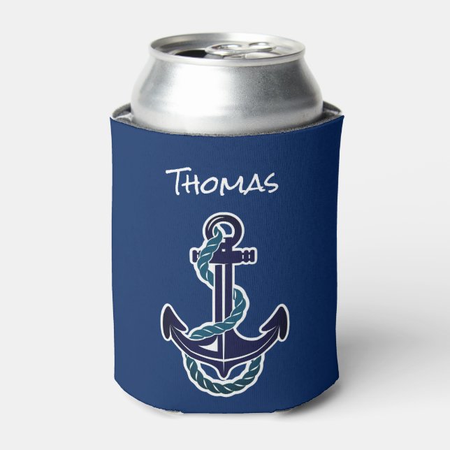 Porta-lata Anchor & Corpo Blue - resfriadores náuticos (Can Front)