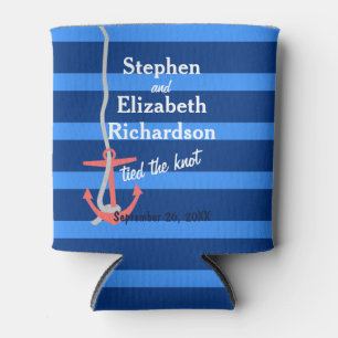 Porta-lata Anchor personalizado da praia do amor