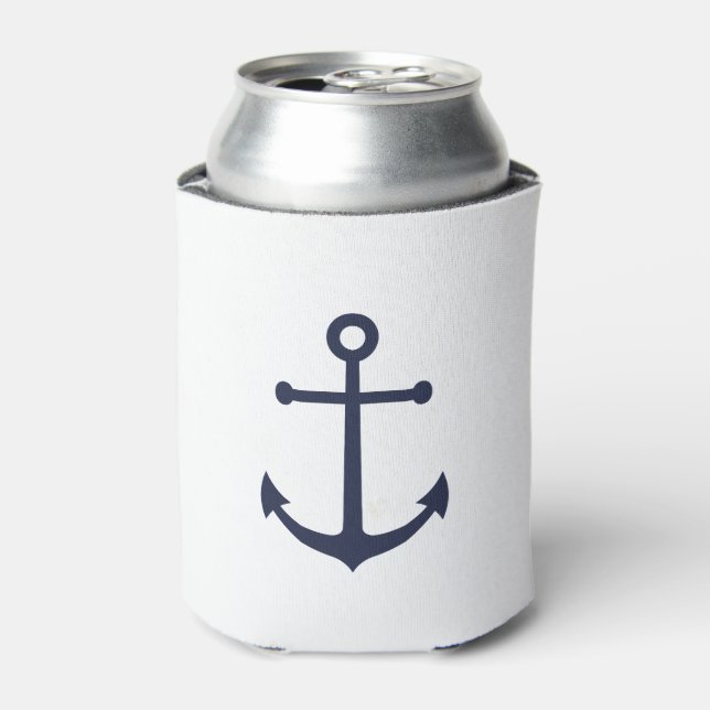 Porta-lata Âncora Azul Marinho Náutica (Can Front)