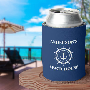 Porta-lata Âncora Náutica Cabo do Leme Azul Marinho Casa de P