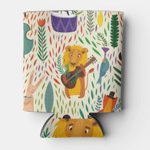 Porta-lata Animais de desenho animado, papel de parede de ins