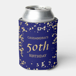 Porta-lata Aniversário azul do Egito Dourado das aspersas Mar