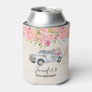 Porta-lata Aniversário da Vintage Pickup Truck Rustic Waterc
