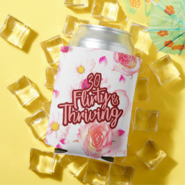 Porta-lata aniversário de 30 anos 30, cor-de-rosa e divertida