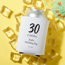 Porta-lata aniversário de 30 anos adicionar nome data ano neg