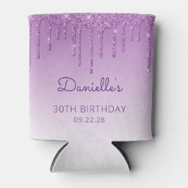 Porta-lata Aniversário de 30 anos de Drivers de Glitter Roxo