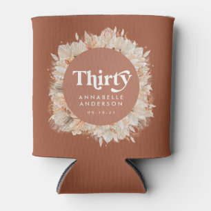 Porta-lata Aniversário de 30 anos de erva-de-pampas moderna