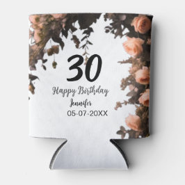 Porta-lata Aniversário de 30 anos moderna de flor da rosa ros