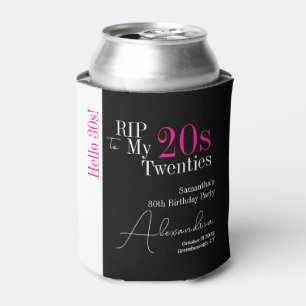 Porta-lata Aniversário de 30 anos personalizado RIP 20s Hello