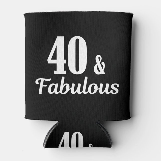 Porta-lata aniversário de 40 anos 40 e fabuloso (Frente)