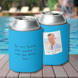 Porta-lata Aniversário de 40 anos Crie o Seu Próprio Azul