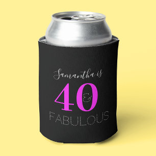 Porta-lata Aniversário de 40 anos personalizado 40 fabuloso,
