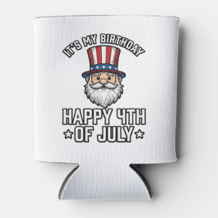 Porta-lata Aniversário de 4 de Julho Design de Camisa Gnome P