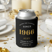 Aniversário de 60 anos Nome 1966 Preto Dourado Ele