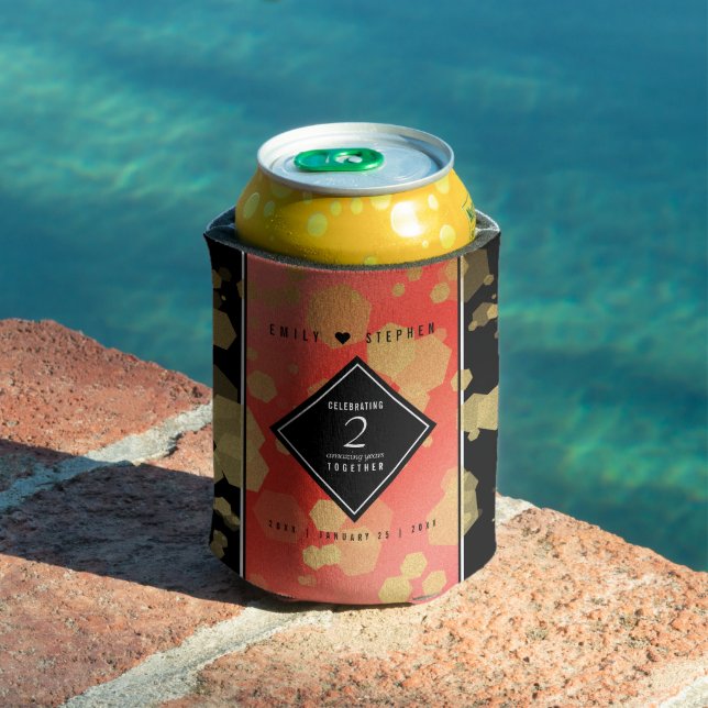 Porta-lata Aniversário de Casamento de Garnet do segundo Eleg (Piscina in situ)