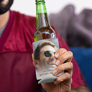 Porta-lata Aniversário de Foto Moderna