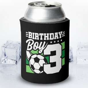 Porta-lata Aniversário do futebol - Menino de 3 anos - aniver