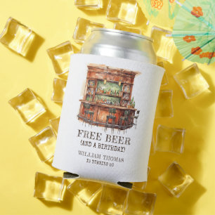 Porta-lata Aniversário Livre Personalizado De Cerveja Em Qual