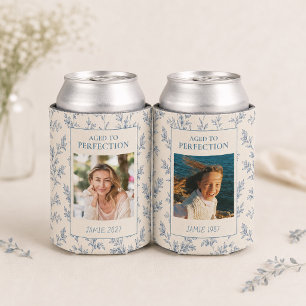 Porta-lata Aniversário Moderno Elegante Personalizado de 2 Fo