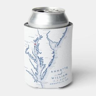 Porta-lata Annapolis Maryland Modern Weding Can Cooler