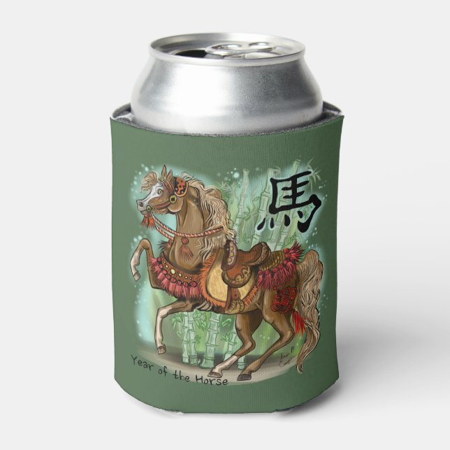 Porta-lata Ano do Cavalo Chinês Zodiac (Can Front)