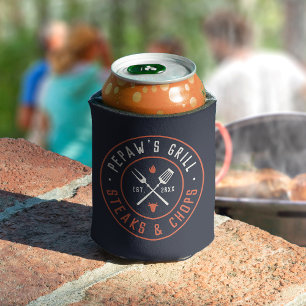 Porta-lata Ano Personalizado do Grill de Pepaw