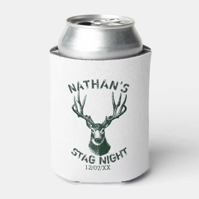 Porta-lata Antiguadores da Noite de Stag Personalizados (Can Front)