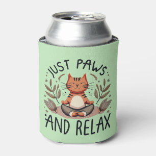 Porta-lata Apenas patas e Gato de ioga relaxado