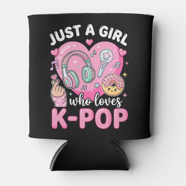 Porta-lata Apenas Uma Garota Que Ama K-Pop (Frente)