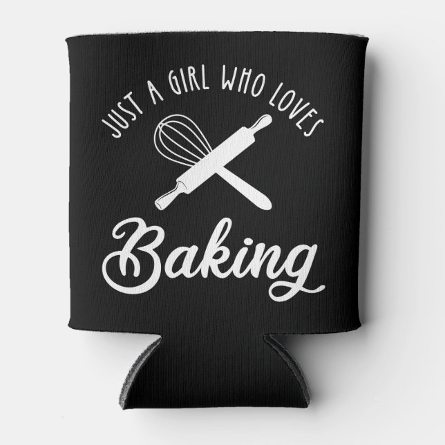 Porta-lata Apenas Uma Menina Que Adora Baking (Frente)