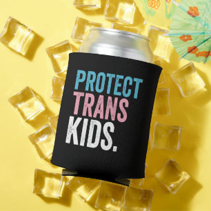 Porta-lata Apoio ao Orgulho LGBT Proteja Crianças Trans Vinta