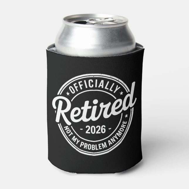 Porta-lata Aposentado 2026 Não É Mais Meu Problema Aposentado (Can Front)