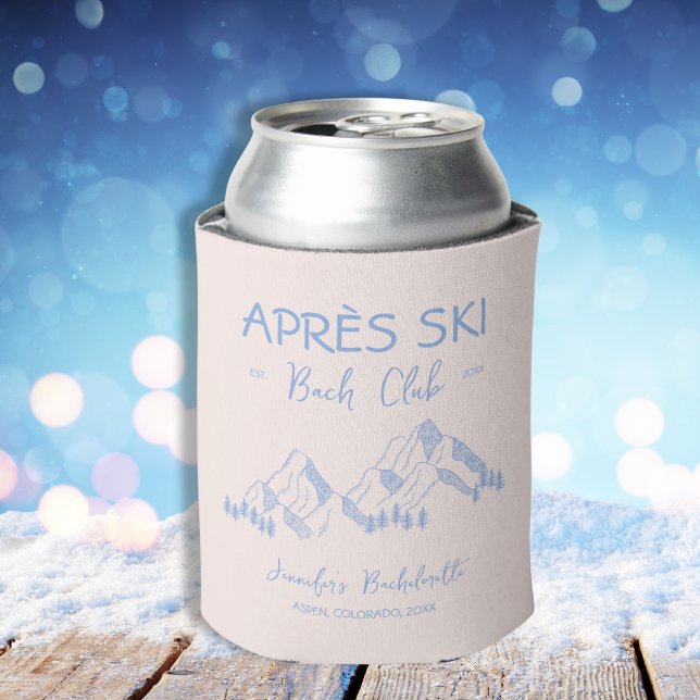 Porta-lata Apres Ski Winter Bachelorette Club (Apres Ski Winter Bachelorette Bach Club Can Cooler)
