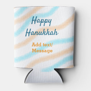 Porta-lata Aqua laranja feliz Hanukkah adiciona mensagem de t