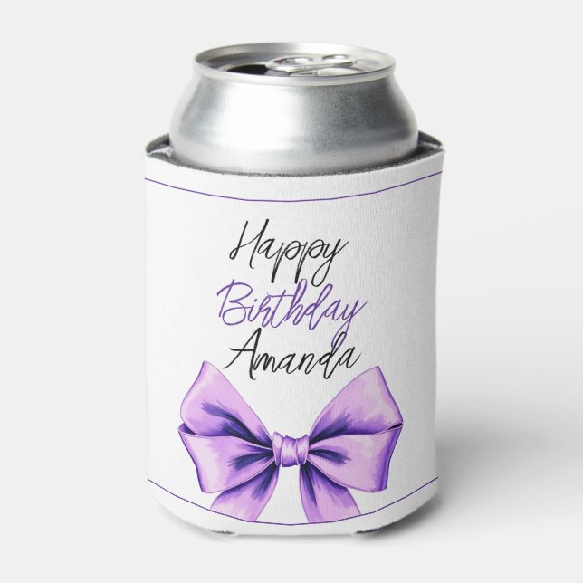 Porta-lata Aquarela Arco Roxo Doce 16 Aniversário (Can Front)